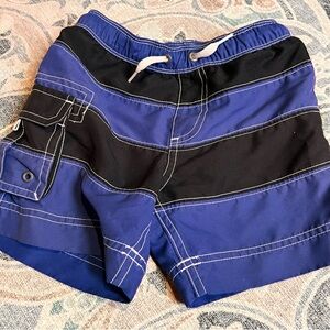 Hanna andersson blue striped swim shorts